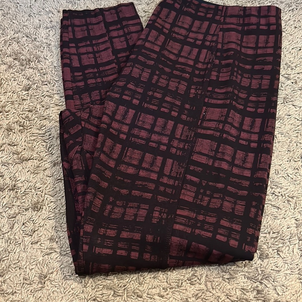 Lysse size XL Leggings brown and black plaid
